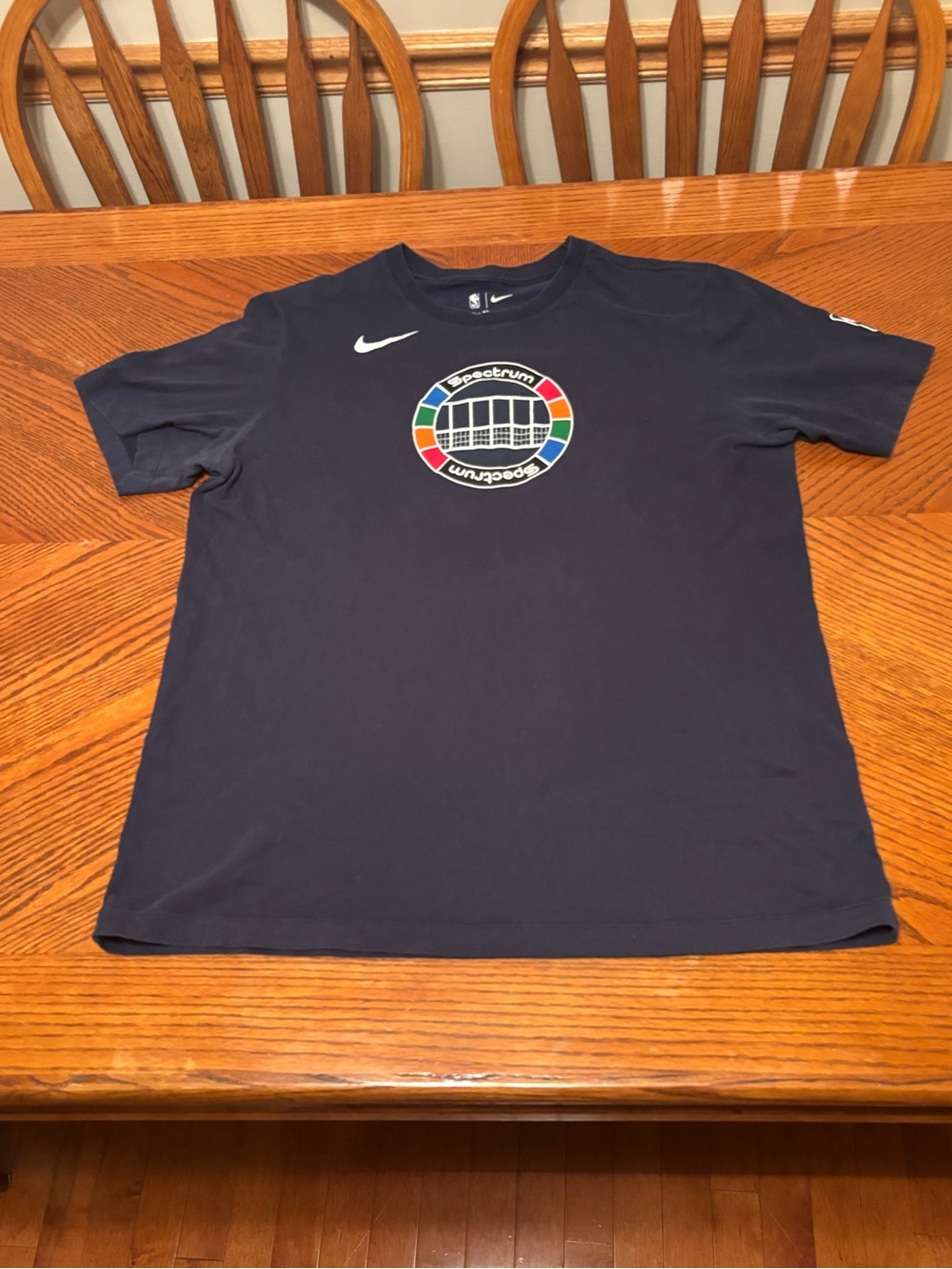 Nike Philadelphia 76ers NBA 75th Anniversary Spectrum Arena Dri-FIT Navy T-Shirt